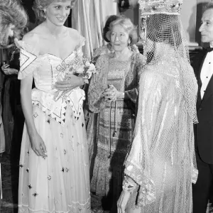 HRH The Princess of Wales, Princess Diana arrives at the Royal Opera House for the Royal HRH The Princess of Wales, Princess Diana arrives at the Royal Opera House for the Royal