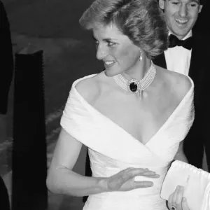 HRH The Princess of Wales, Princess Diana attends the performance of the ballet La HRH The Princess of Wales, Princess Diana attends the performance of the ballet La