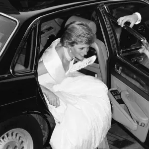 HRH The Princess of Wales, Princess Diana attends the performance of the ballet La HRH The Princess of Wales, Princess Diana attends the performance of the ballet La