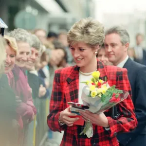 HRH The Princess of Wales, Princess Diana, dressed in tartan HRH The Princess of Wales, Princess Diana, dressed in tartan