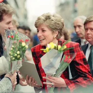 HRH The Princess of Wales, Princess Diana, dressed in tartan HRH The Princess of Wales, Princess Diana, dressed in tartan