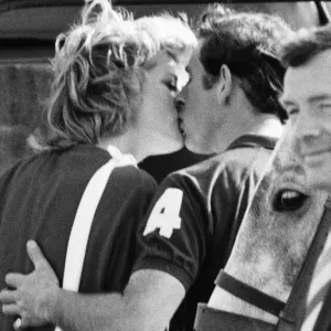 HRH The Princess of Wales, Princess Diana and Prince Charles have an affectionate kiss HRH The Princess of Wales, Princess Diana and Prince Charles have an affectionate kiss
