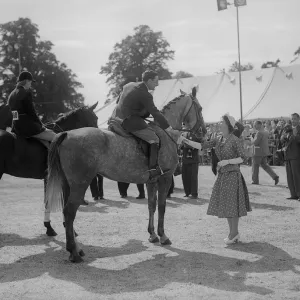 HRH Queen Elizabeth II at the Royal Horse Show, Windsor July 1952