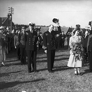 HRH Queen Elizabeth II vistits the Channel Islands June 1949, with the Duke of Edinburgh