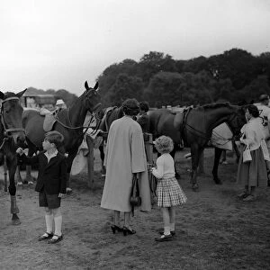 HRH Queen Elizabeth ll June 1956 at Widsor for the Polo With the Duke children