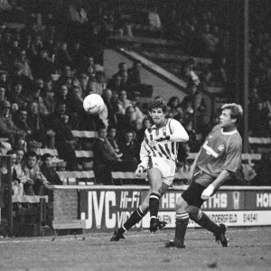 Huddersfield 2-1 Bury, partido de la Liga Division 3 en Leeds Road, sábado 22 de diciembre de 1990.
