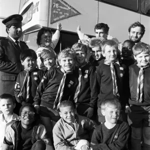 These Huddersfield Cubs made sure their commemorative flag was going places by flying it These Huddersfield Cubs made sure their commemorative flag was going places by flying it