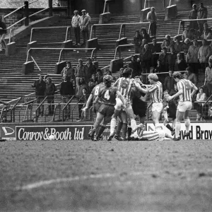 Huddersfield Town v Fulham, final score 2-2. League Division Two Huddersfield Town v Fulham, final score 2-2. League Division Two