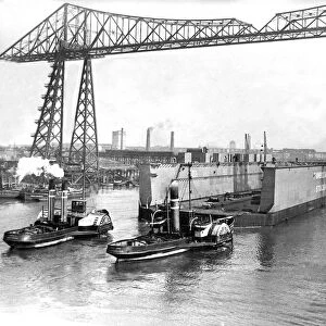 The huge floating dock built at the Furness Shipbuilding Company