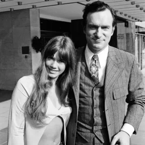 Hugh Hefner with Barbara Benton, London Print 1970