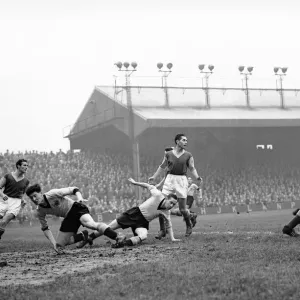 Hull City v. West Ham United. Stan Mortenson of Hull City (3rd from left