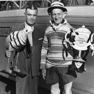 Hull FC fans, Mr J Craven, left, and Mr H Shepherdson -members of the New Brunswick club Hull FC fans, Mr J Craven, left, and Mr H Shepherdson -members of the New Brunswick club