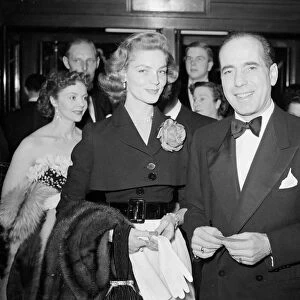 Humphrey Bogart with his wife Lauren Bacall at a film premiere film premier