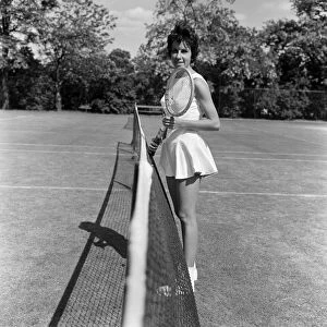 The Hurlingham Club pre-Wimbledon party. Maria Bueno wearing a Teddy Tinling designed
