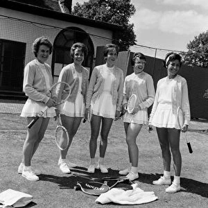 The Hurlingham Club pre-Wimbledon party. The USA team including Carole Caldwell