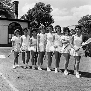 The Hurlingham Club pre-Wimbledon party. Group of players in Fred Perry outfits