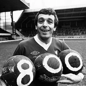 Ian Callaghan Liverpool Football celebrating his 800th appearance for the club