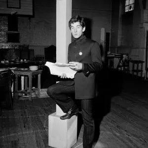 Ian McKellen, actor, pictured in rehearsal in 1968. Ian is reading Ian McKellen, actor, pictured in rehearsal in 1968. Ian is reading