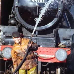 Ian Storey inside Engine No. 44767 the George Stephenson on 2nd November 1994 Ian Storey inside Engine No. 44767 the George Stephenson on 2nd November 1994