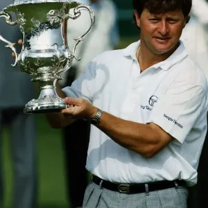 Ian Woosnam holding up the Scottish Golf Open Trophy Ian Woosnam holding up the Scottish Golf Open Trophy