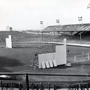 Ibrox park Rangers FC April 1968 Glasgow large screens erected on pitch to show