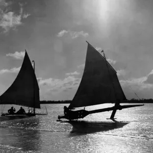 Ice yachting is the sport of sailing and racing iceboats