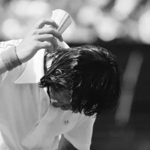 Ilie Nastase, Romanian Tennis Player, feels the heat at Wimbledon Tennis Championships Ilie Nastase, Romanian Tennis Player, feels the heat at Wimbledon Tennis Championships