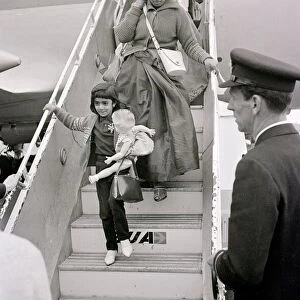 Immigrants arriving at Gatwick airport from Nairobi in Kenya