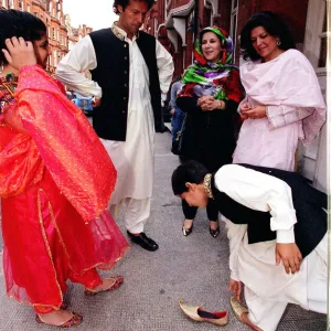 Print of Imran Khan with Family at Richmond Wedding