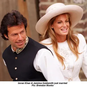 Imran Khan and Jemima Goldsmith Wedding Print
