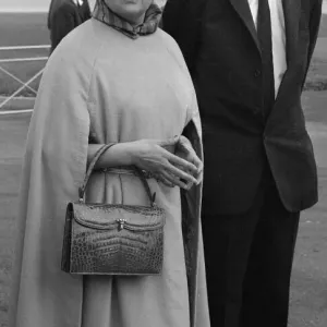 Indira Gandhi Greeted by Sir Alec Douglas Home Print 1971 Indira Gandhi Greeted by Sir Alec Douglas Home Print 1971