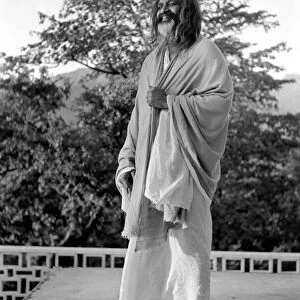 Indian religious spiritual leader Maharishi Mahesh Yogi. February 1968 Y01671