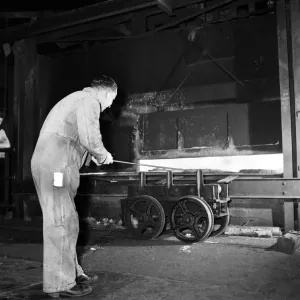 Industry: General scene in and around a copper works foundry floor in Yorkshire Industry: General scene in and around a copper works foundry floor in Yorkshire