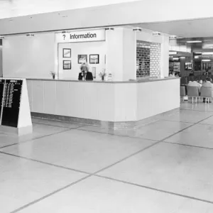 Teesside Airport Information Desk Print 10th April 1985