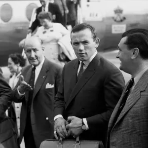 Ingemar Johansson 1959 World Heavyweight boxing champion at Manchester Airport Ingemar Johansson 1959 World Heavyweight boxing champion at Manchester Airport