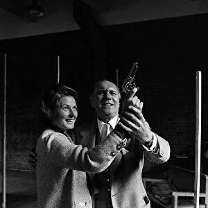 Ingrid Bergman actress May 1962 rehearsing for a TV play with Ralph Richardson