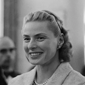 Ingrid Bergman at London press conference June 1956