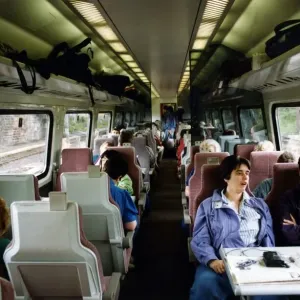 Intercity 225 Electric Train, 2nd Class Carriage Print August 1991 Intercity 225 Electric Train, 2nd Class Carriage Print August 1991