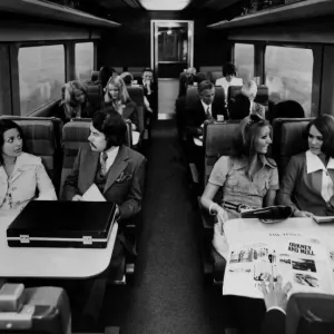 Inside a second class saloon of an Inter-City 125 train on 1st May 1977 Inside a second class saloon of an Inter-City 125 train on 1st May 1977