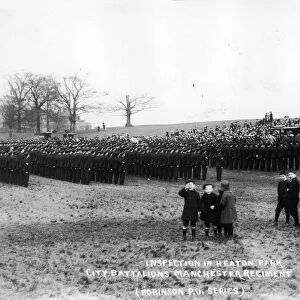 Inspection in Heaton Park, City Battalions, Manchester Regiment, Circa 1915