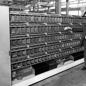Inspector Williams at Newport Sorting Machine Print, June 1971 Inspector Williams at Newport Sorting Machine Print, June 1971