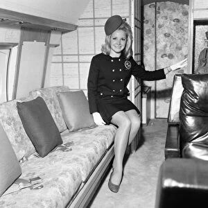 The interior of Frank Sinatra Gulfstream private jet after it had landed at Gatwick
