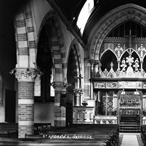 Interior of St Andrews Church, Uxbridge, London April 1932