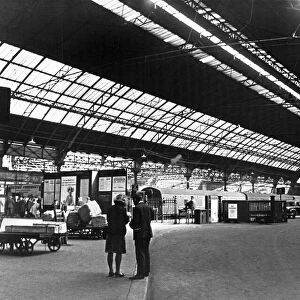 Interior view of Central station in central Liverpool. 30th March 1965