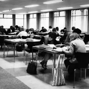 Interior view of reference rooms in the new central library. 14th March 1969
