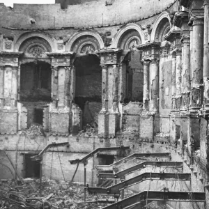 Print of bombed Free Trade Hall in Manchester