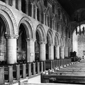 Worksop Priory Church Central Crossing Print 1935