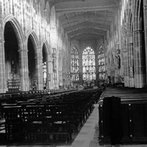 An interior view of St Michaels Cathedral circa 1936