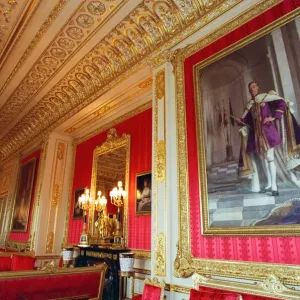 Interior view of Windsor Castle showing restoration after it was damaged by fire in 1992 Interior view of Windsor Castle showing restoration after it was damaged by fire in 1992
