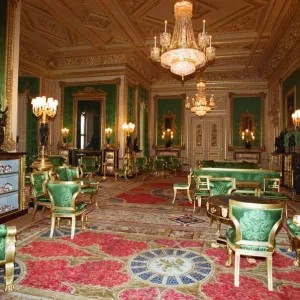 Interior view of Windsor Castle showing restoration after it was damaged by fire in 1992 Interior view of Windsor Castle showing restoration after it was damaged by fire in 1992
